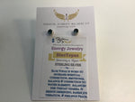 Blue Topaz sterling silver Studs