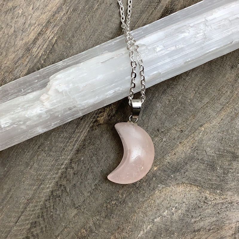 Crescent Moon Stone Pendant