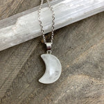 Crescent Moon Stone Pendant