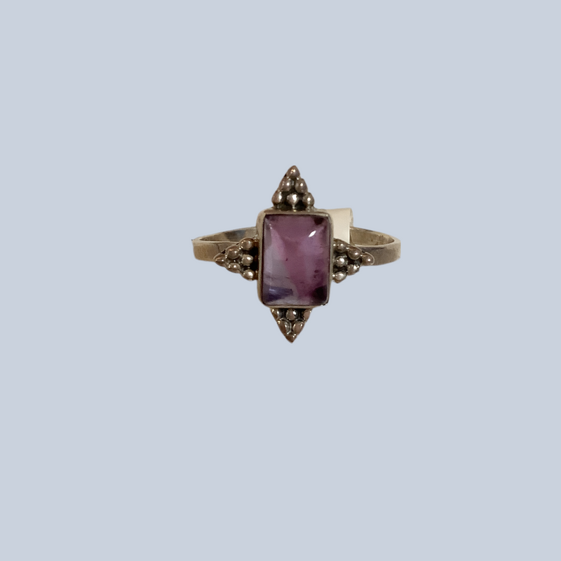 Amethyst Sterling Silver Rings (Sizes 9 - 10)