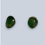 Emerald Sterling silver earrings