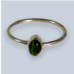 Tourmaline Sterling Silver Rings (Sizes 8.5-10)