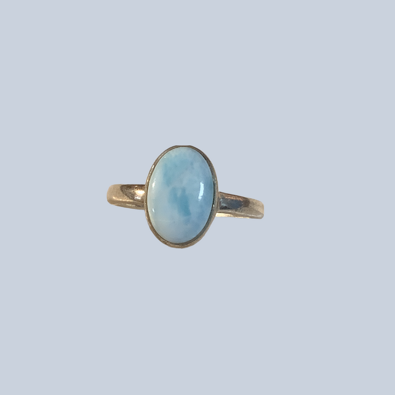 Larimar Sterling Silver Rings (Size 9 &10)