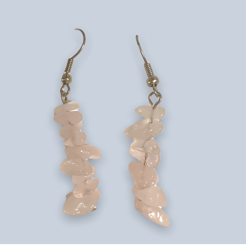 Rose Quartz Sterling Silver Earrings