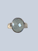 Aquamarine Sterling Silver Rings (Sizes 6 - 9)