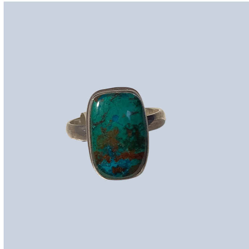 Chrysocolla Sterling Silver Rings (size 4-10)