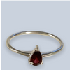 Garnet Sterling Silver Rings (Sizes 9-11)
