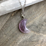 Crescent Moon Stone Pendant