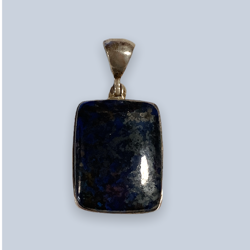 Malachite and Azurite Sterling Silver Pendant