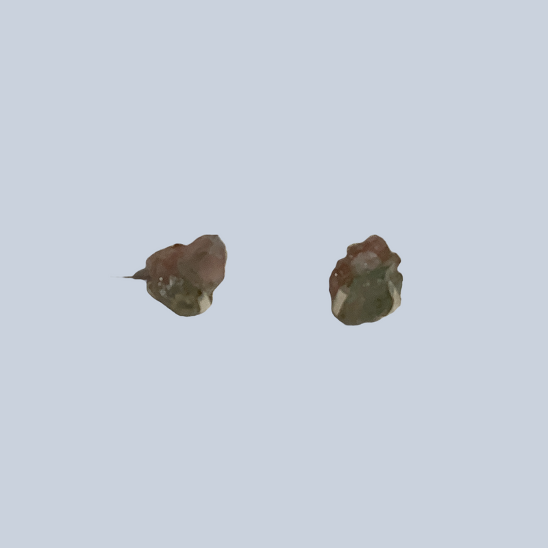 Watermelon Tourmaline Sterling Silver Studs