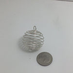 Silver Plated Crystal Cage Pendant
