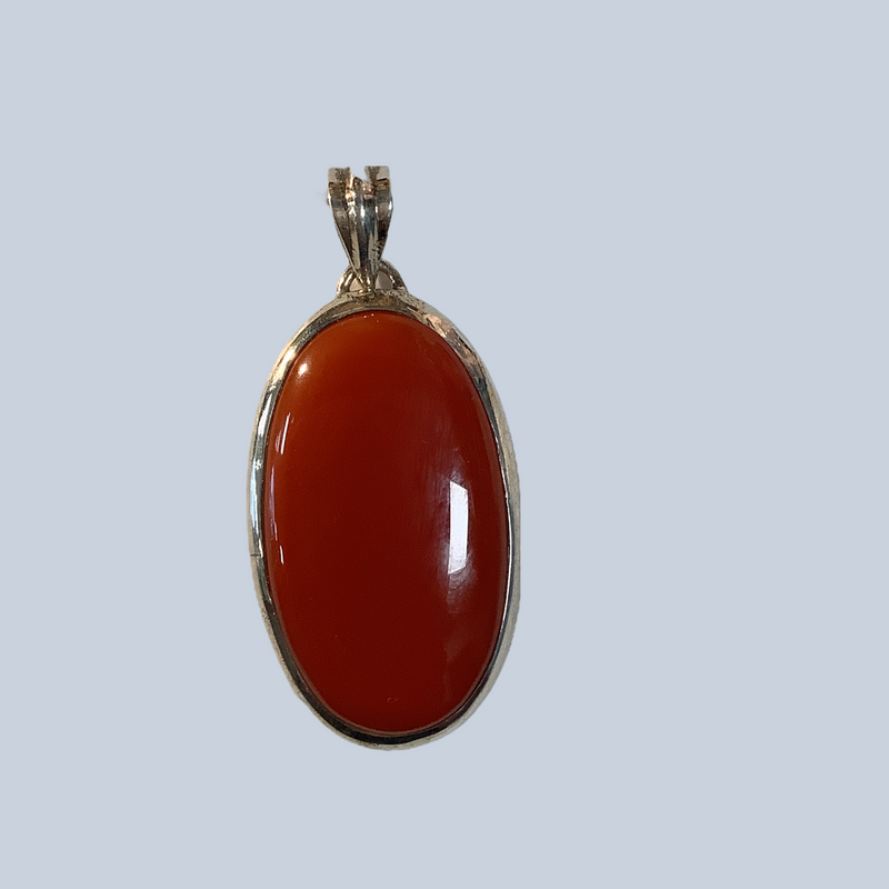 Carnelian sterling pendants