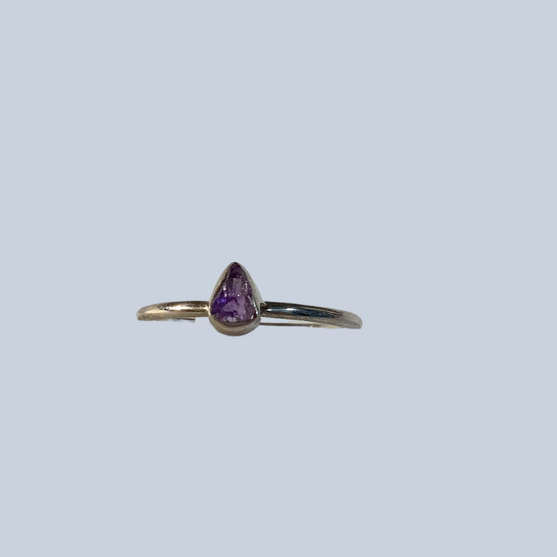 Amethyst Sterling Silver Rings (Sizes 9 - 10)