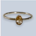Citrine Sterling Silver Rings (Size 9-10)
