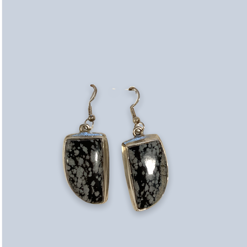 Snowflake Obsidian Sterling Silver Jewelry