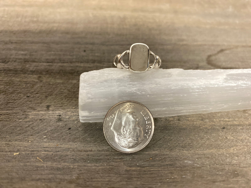 Libyan Desert Glass Sterling Silver Rings