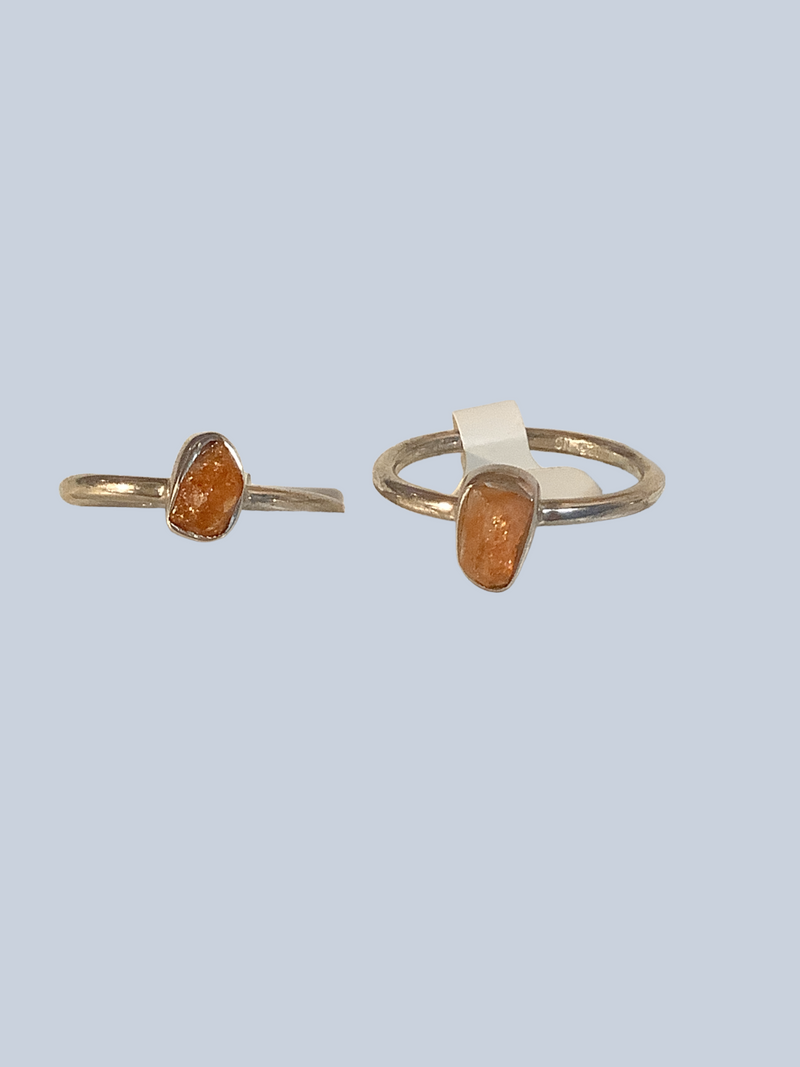 Sunstone Sterling Silver Rings (Size 4-9)