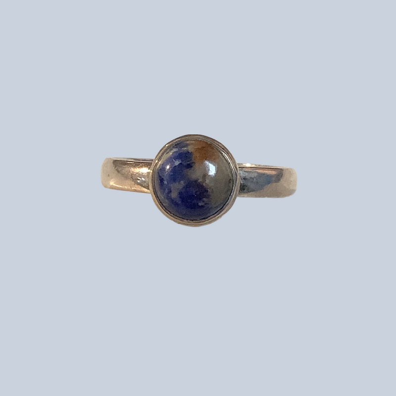 Sodalite Sterling Silver Rings (Sizes 7-10)