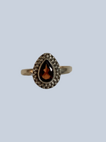 Garnet Sterling Silver Rings (Sizes 9-11)