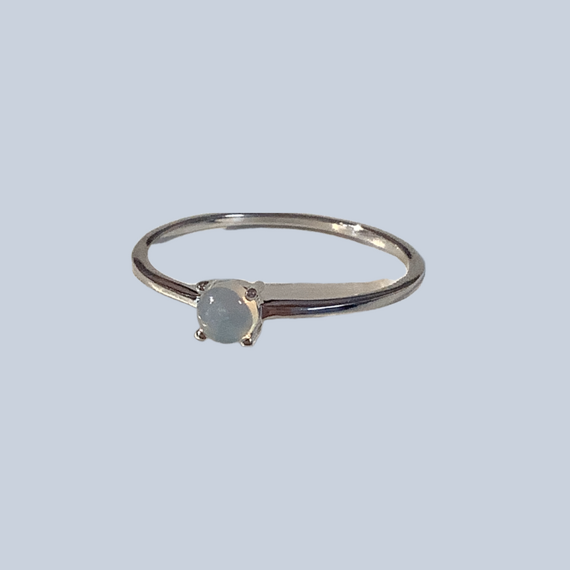 Opal sterling silver rings (size 4-10)