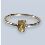 Citrine Sterling Silver Rings (Size 7-8)