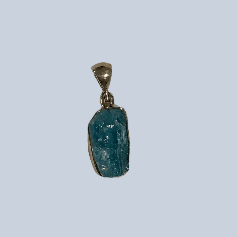 Blue Apatite Sterling Silver Pendants