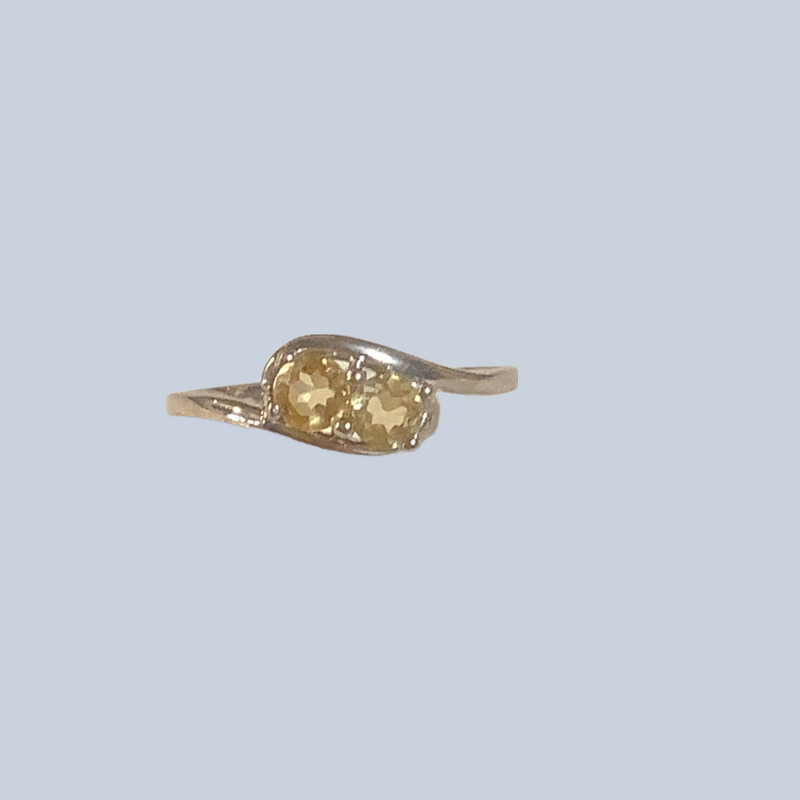 Citrine Sterling Silver Rings (Size 9-10)