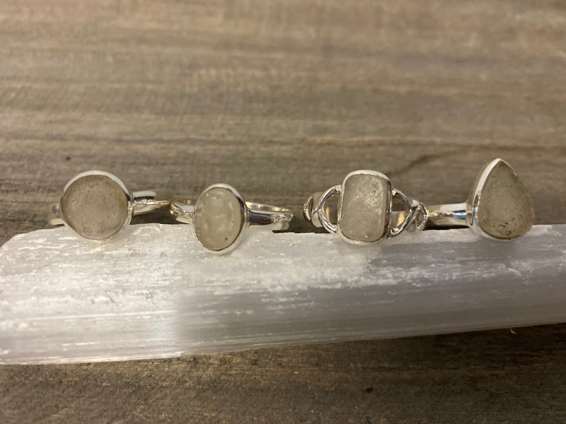 Libyan Desert Glass Sterling Silver Rings