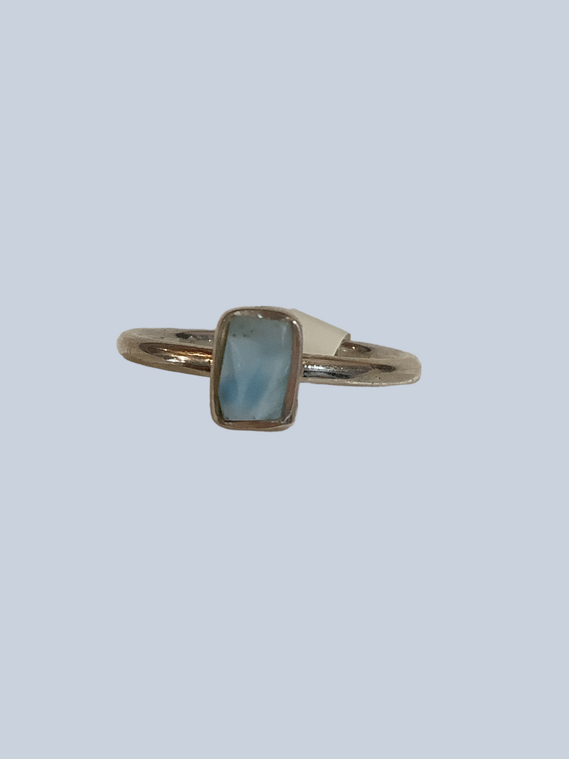 Larimar Sterling Silver Rings (Size 7)