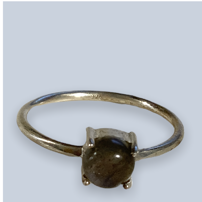 Labradorite Sterling Silver Rings (Sizes 9 & 10)