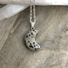 Crescent Moon Stone Pendant