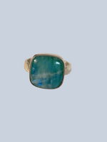 Green Moonstone Sterling Silver Rings