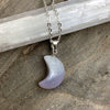 Crescent Moon Stone Pendant