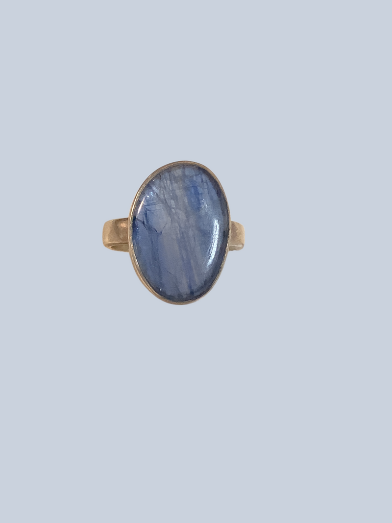 Blue Kyanite Sterling Silver Ring (sizes 4 -10)