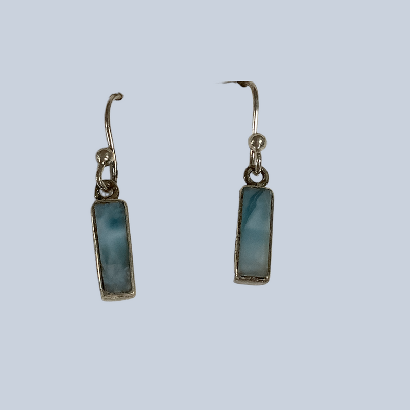 Larimar Sterling Silver Earrings