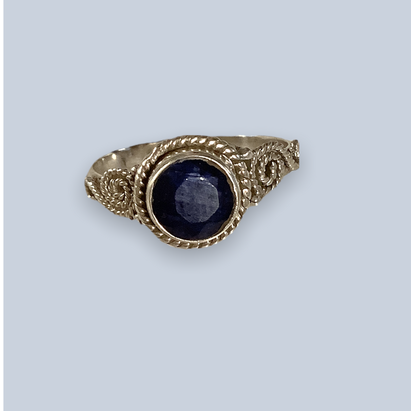 Sapphire Sterling Silver Rings ( 8- 10)