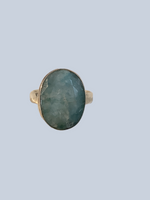 Emerald Sterling Silver Rings (Size 6-7.5)