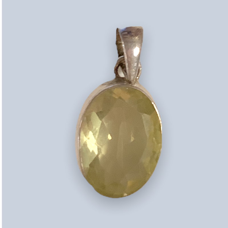 Lemon Quartz Sterling Silver Pendants