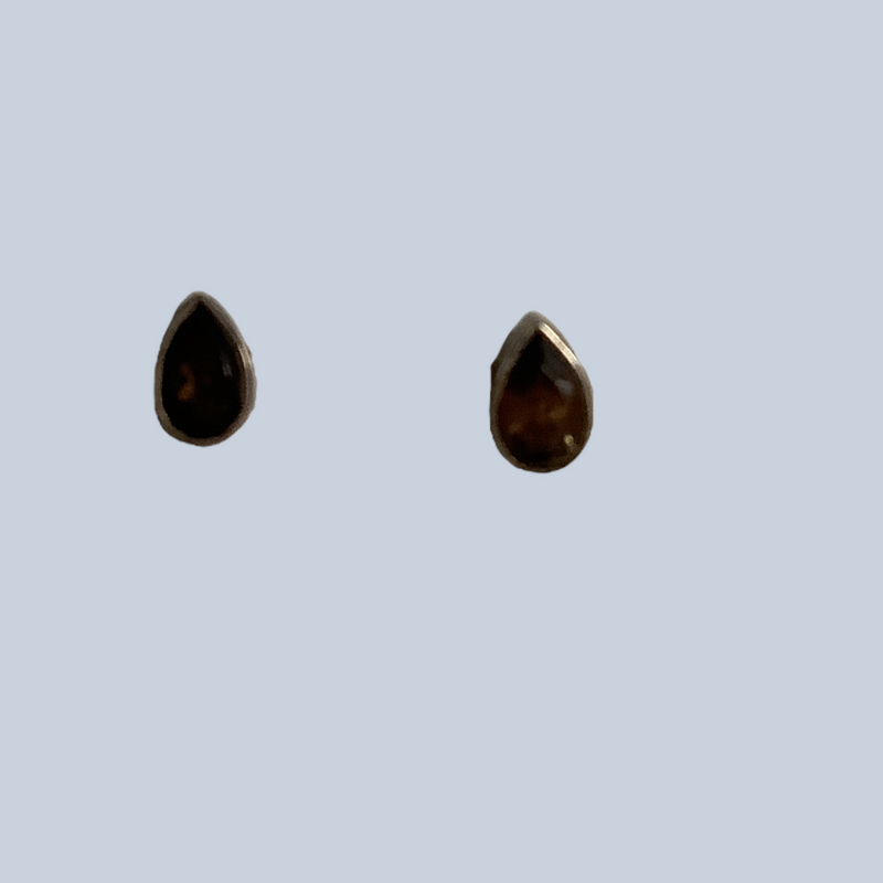 Smokey Quartz Sterling Silver Studs