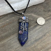 Flat Point Crystal Pendant with Jewel
