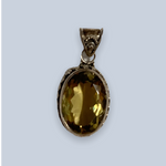 Lemon Quartz Sterling Silver Pendants
