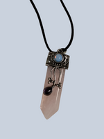 Flat Point Crystal Pendant with Jewel