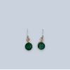 Emerald Sterling silver earrings