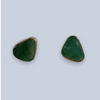 Emerald Sterling silver earrings