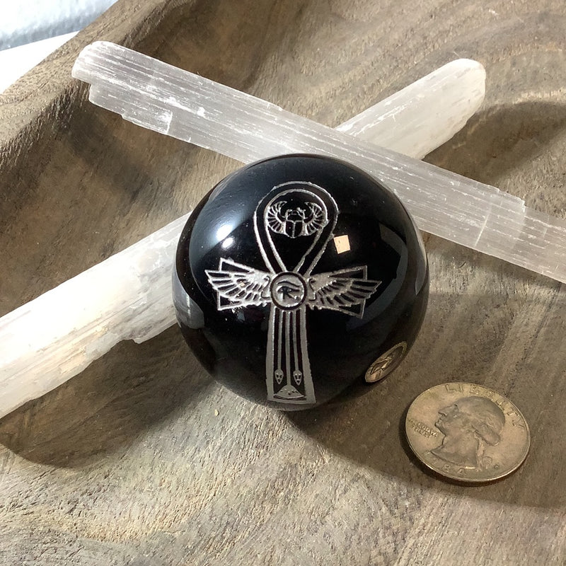 Etched Obsidian Spheres