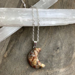 Crescent Moon Stone Pendant