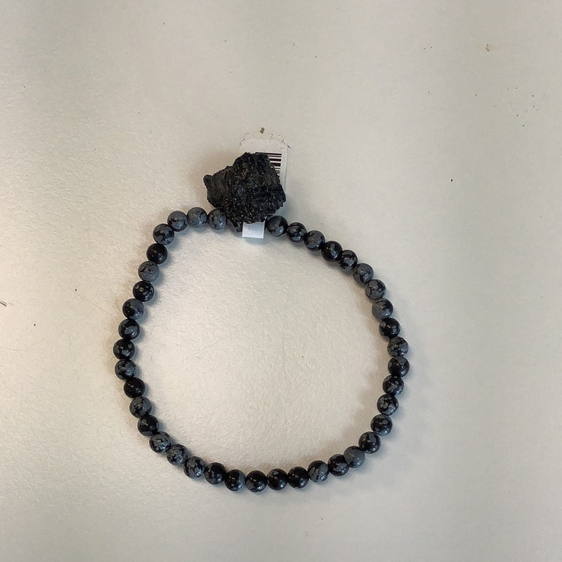 Snowflake Obsidian Bracelets