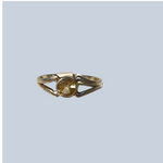 Citrine Sterling Silver Rings (Size 7-8)
