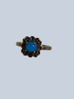 Turquoise Sterling Silver Rings (Size 7-8.5)