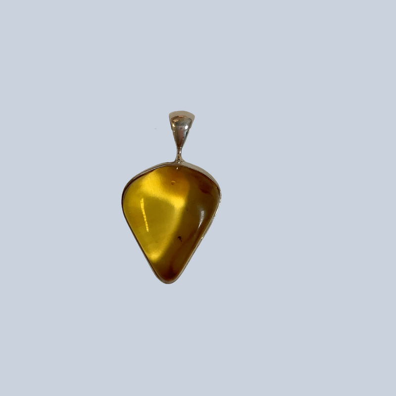 Amber Sterling Silver Pendants